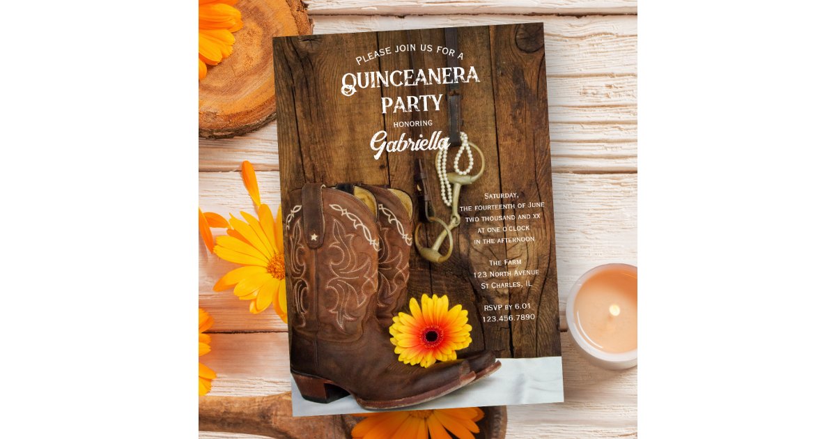 Rustic Quinceañera Barn Party Supplies cover photo collage