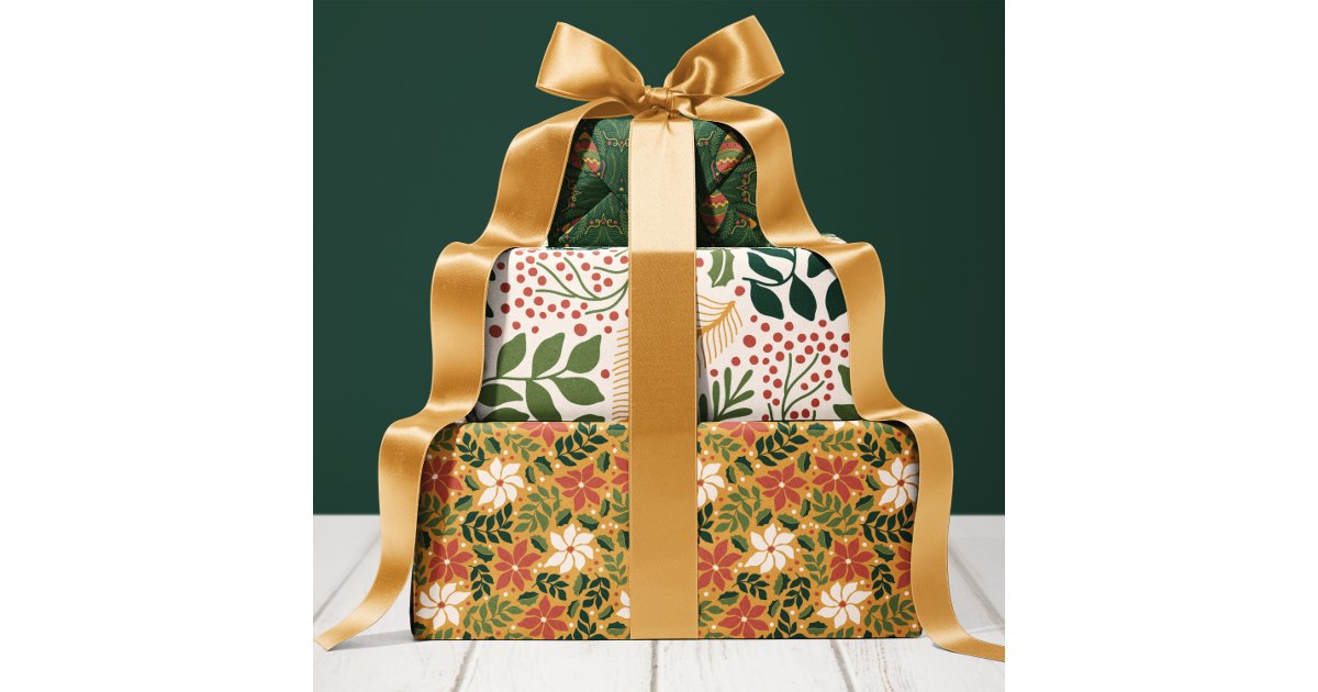 Cool Designer Christmas Wrapping Paper Sets cover photo collage