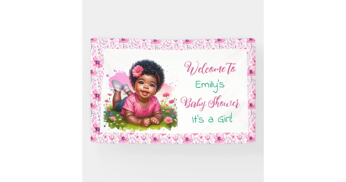 Vintage Baby Girl Baby Shower Collection cover photo collage