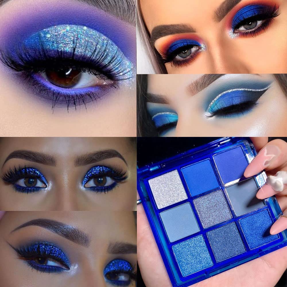 Bold, Blue and Beautiful Makeup Inspo cover photo collage