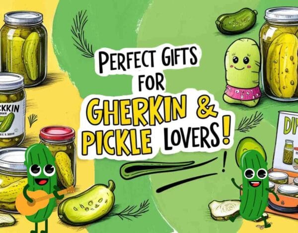 Gherkin and Pickle lovers themed gifts cover photo collage