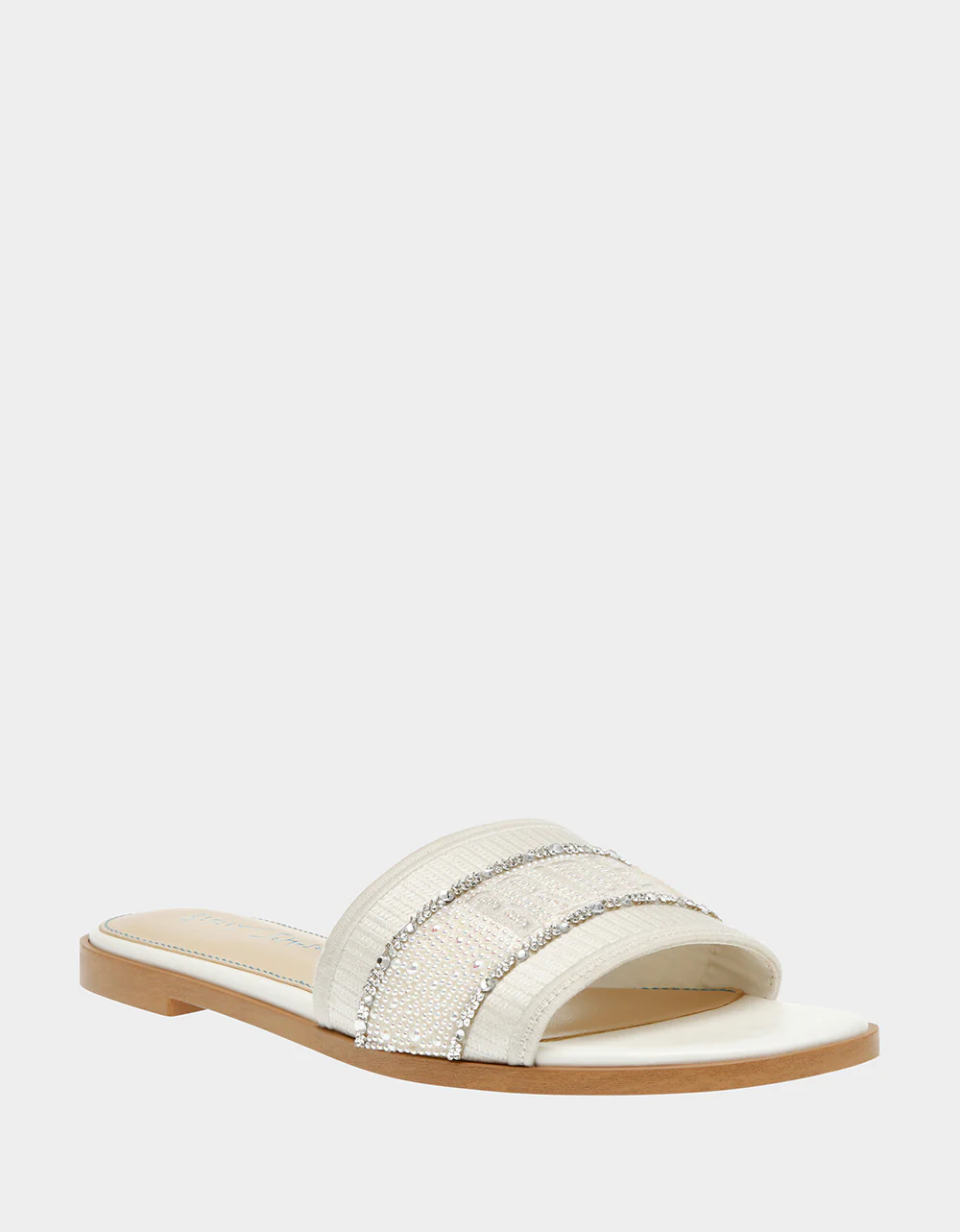 TRU SILVER Ivory Slip-On Bridal Sandal