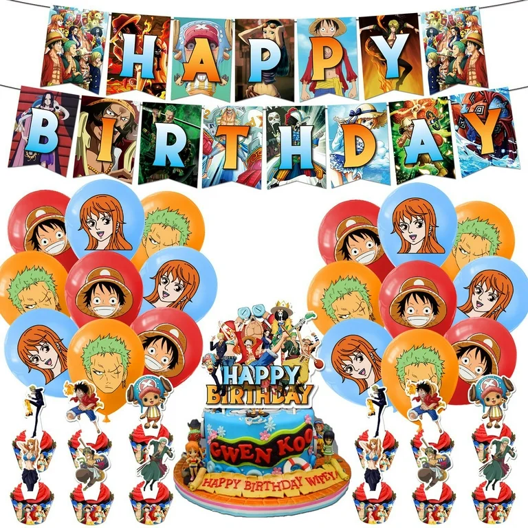 Anime Themed Boy's Birthday Party cover photo collage