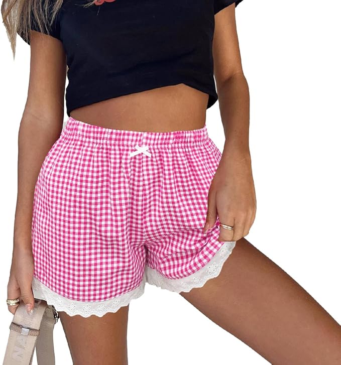 Pink Gingham Boxer Shorts