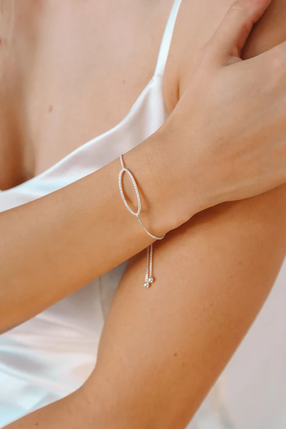 Adorn Me Silver Rhinestone Bracelet