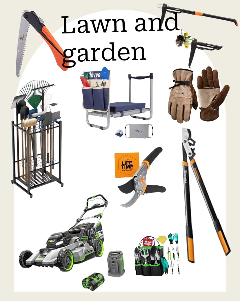 My lawn and gardening needs cover photo collage