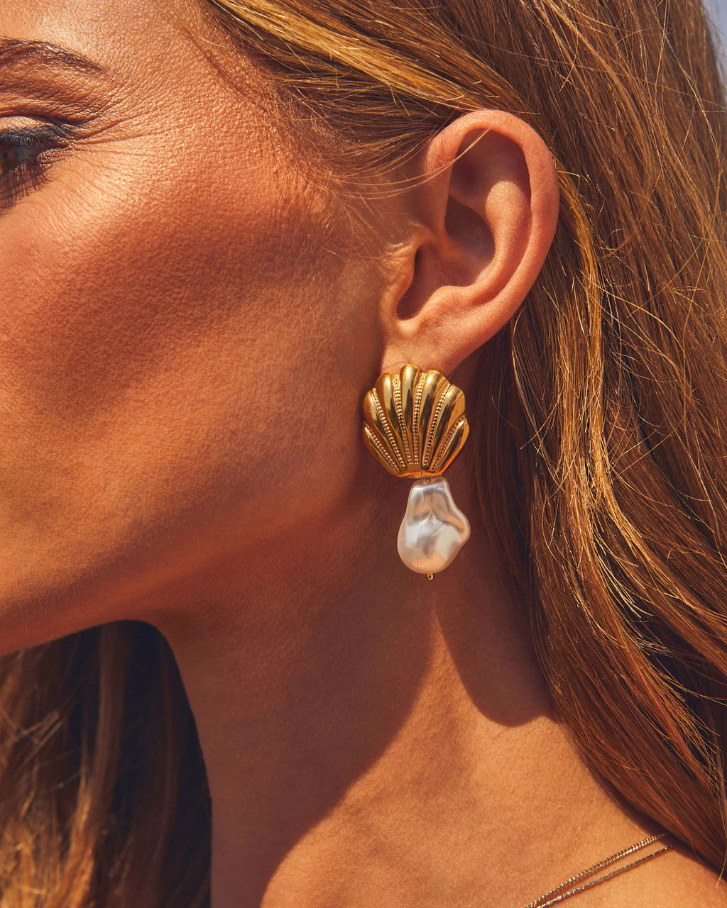 Drop Shell Earrings