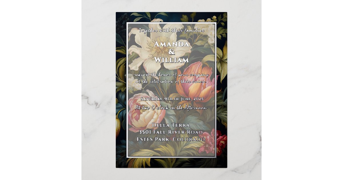 Unusual Elegant Wedding Invitations cover photo collage