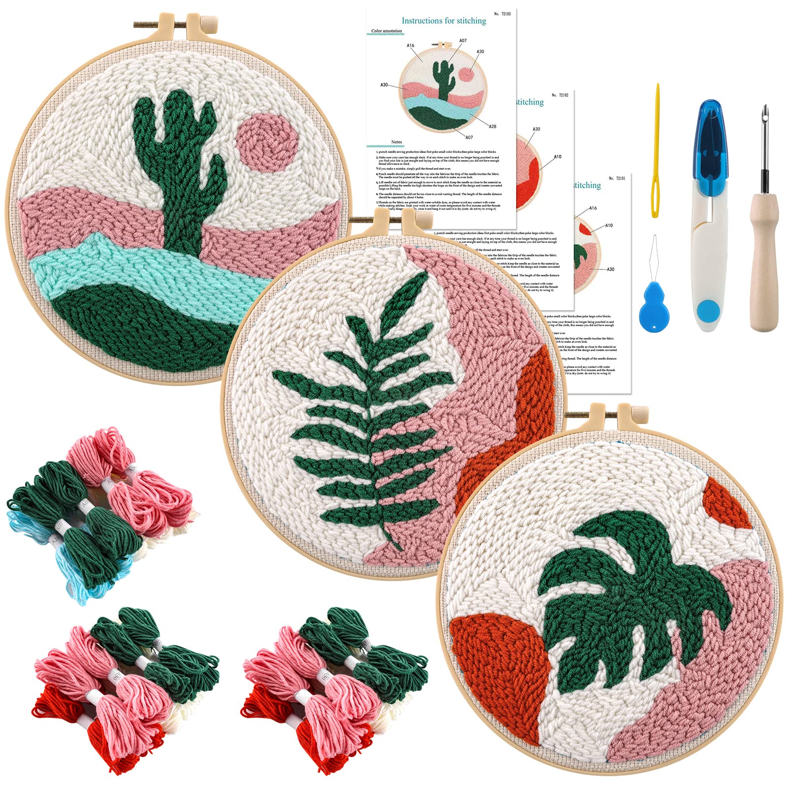 Punch Needle Essentials cover photo collage