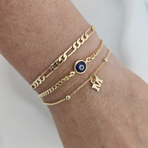 Personalized Evil Eye Bracelet