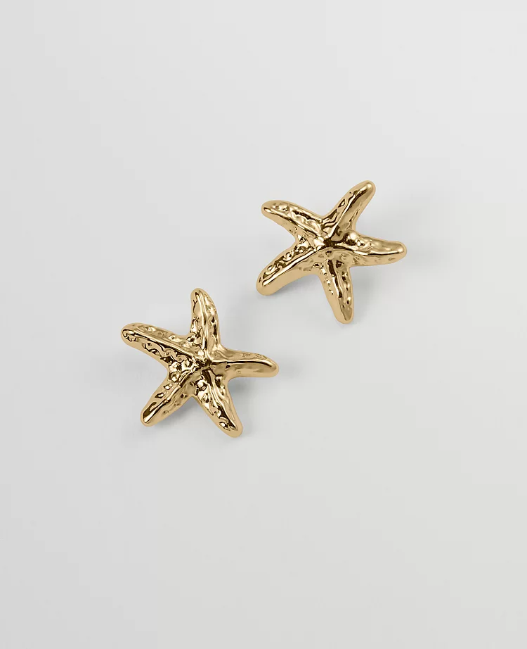 Gold Starfish Earrings
