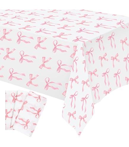 GORGEOUS Coquette Pink Bow Grad Party Supplies cover photo collage