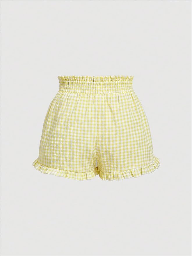 Yellow Gingham Boxer Shorts