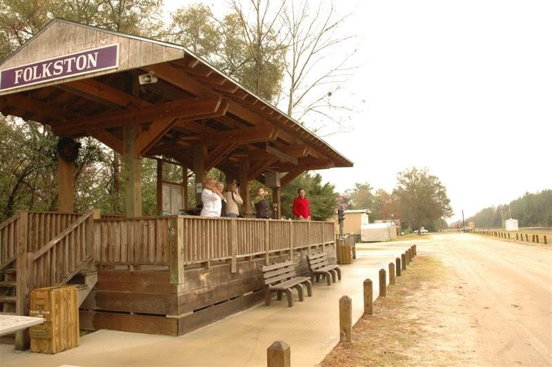 Perfect getaway for the train enthusiast in the charming town of Folkston, GA cover photo collage