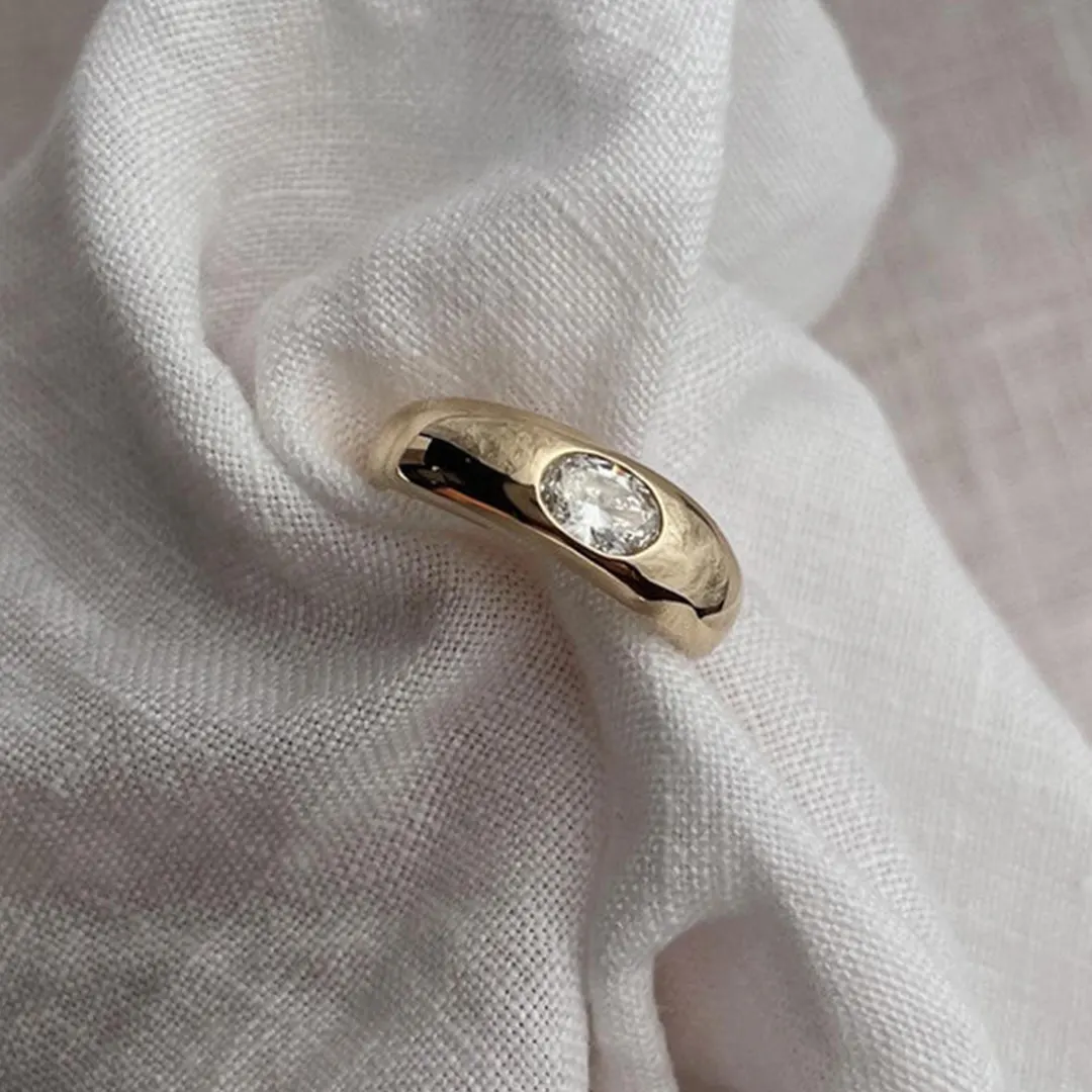 Bezel Set Diamond Ring
