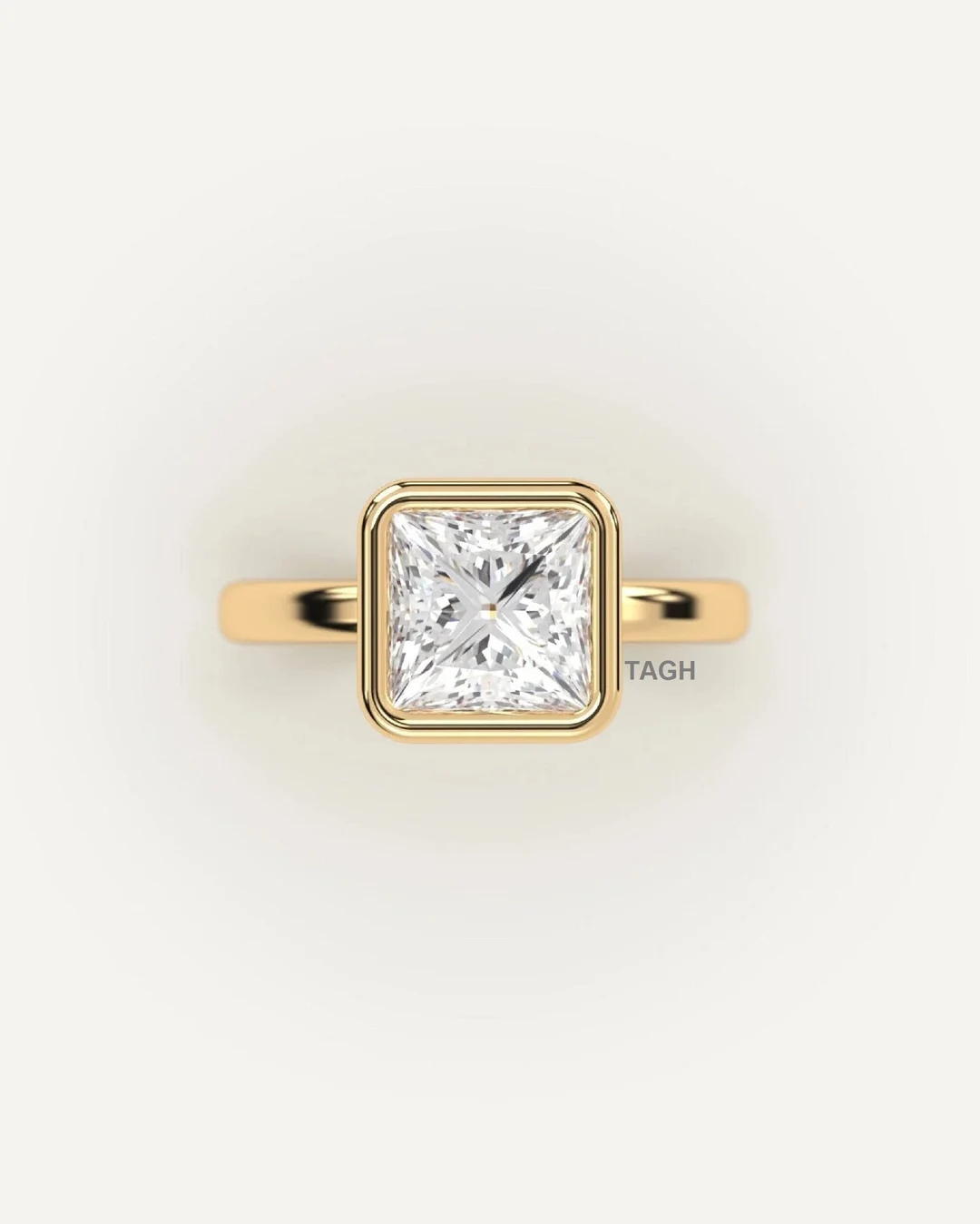 Chunky Square Diamond Ring (High-End)