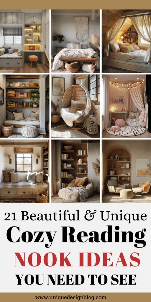 Cozy Corners & Quiet Reads: Create Your Nook cover photo collage
