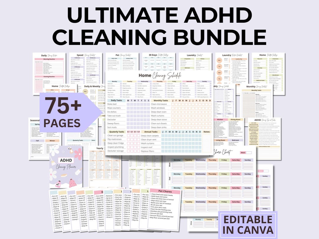Eco- Friendly Cleaning With ADHD... Things To Help Work With Your Brain! cover photo collage