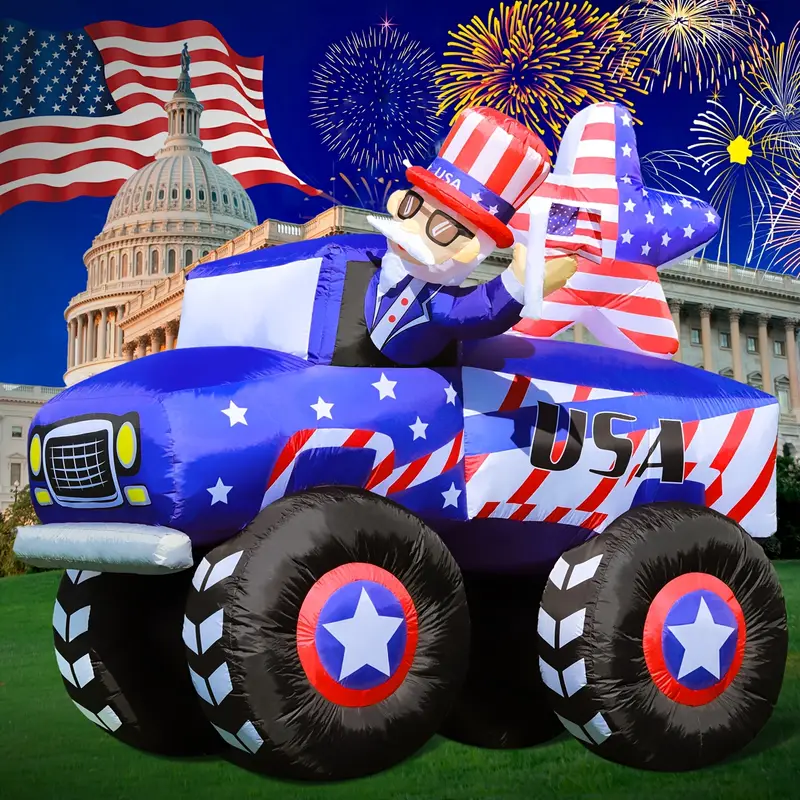 4th Of July Inflatable Yard Decorations cover photo collage