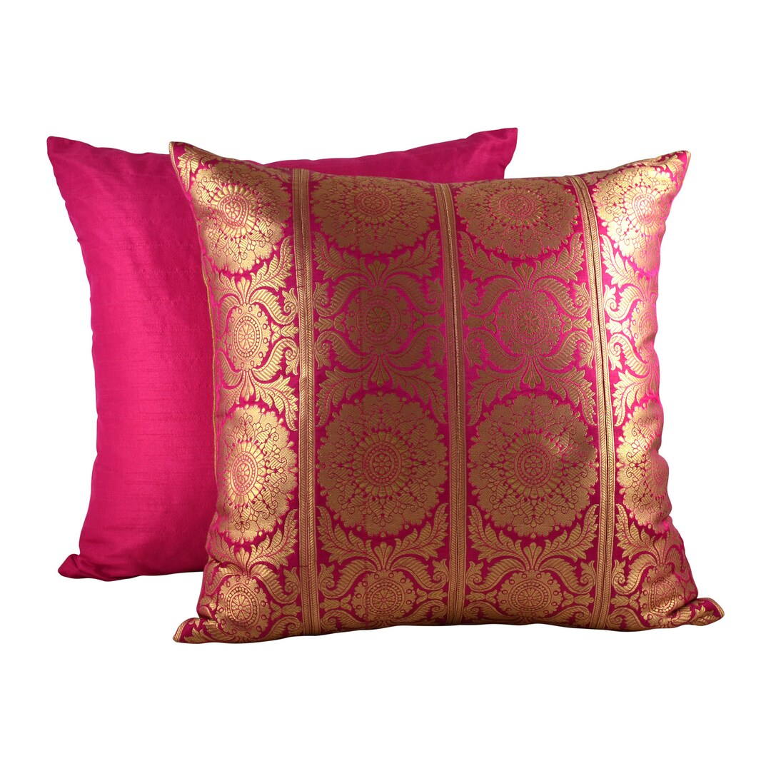 Banaras Brocade Silk Pillow Cover