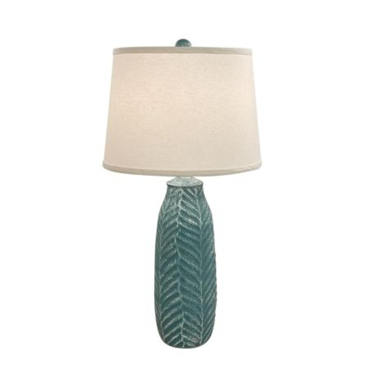 Weathered Riverway Short Indented Leaf Table Lamp