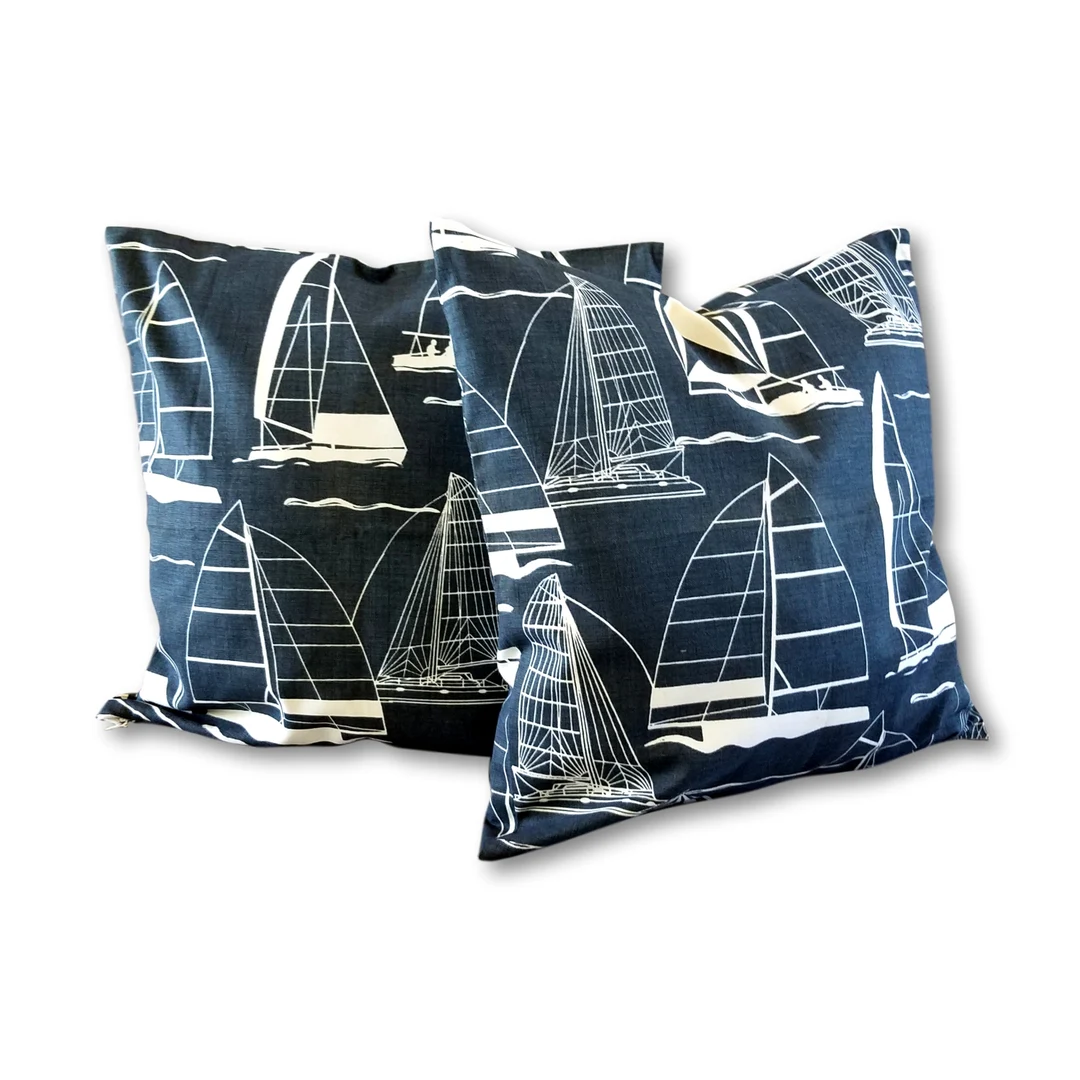 Nautical Print Decorative Pillow Cover