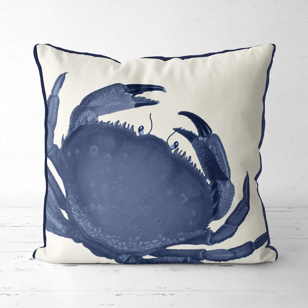 Blue Crab Pillow Cover