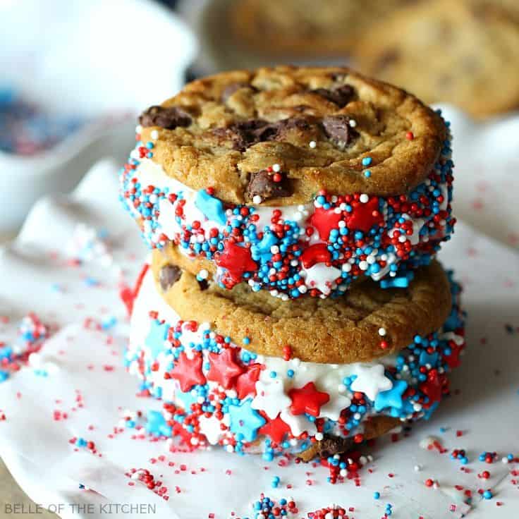 Red, White and Blue Desserts cover photo collage