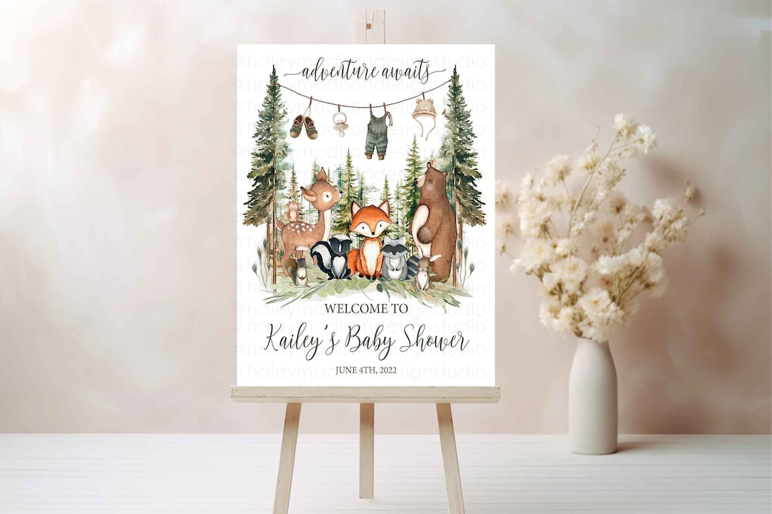 Planning a woodland animals themed baby shower? Then I've got the goodies for you! cover photo collage