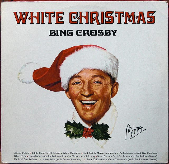 Vintage Christmas Songs: White Christmas cover photo collage
