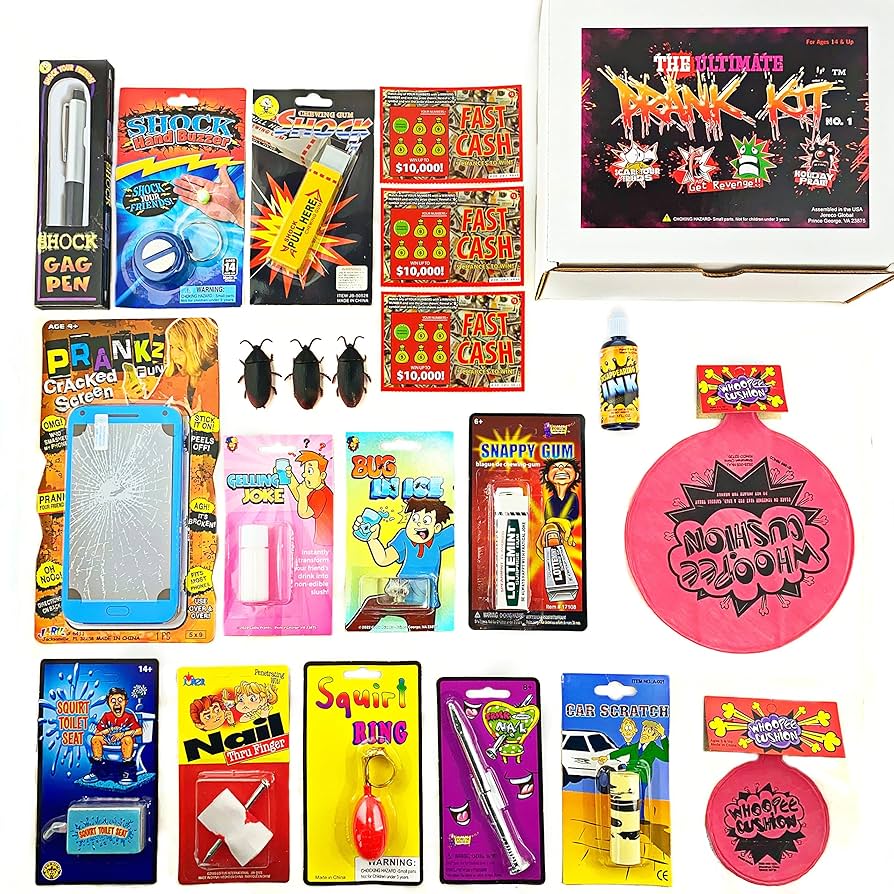 Pranks, Gag Gifts & April Fools Day Fun cover photo collage