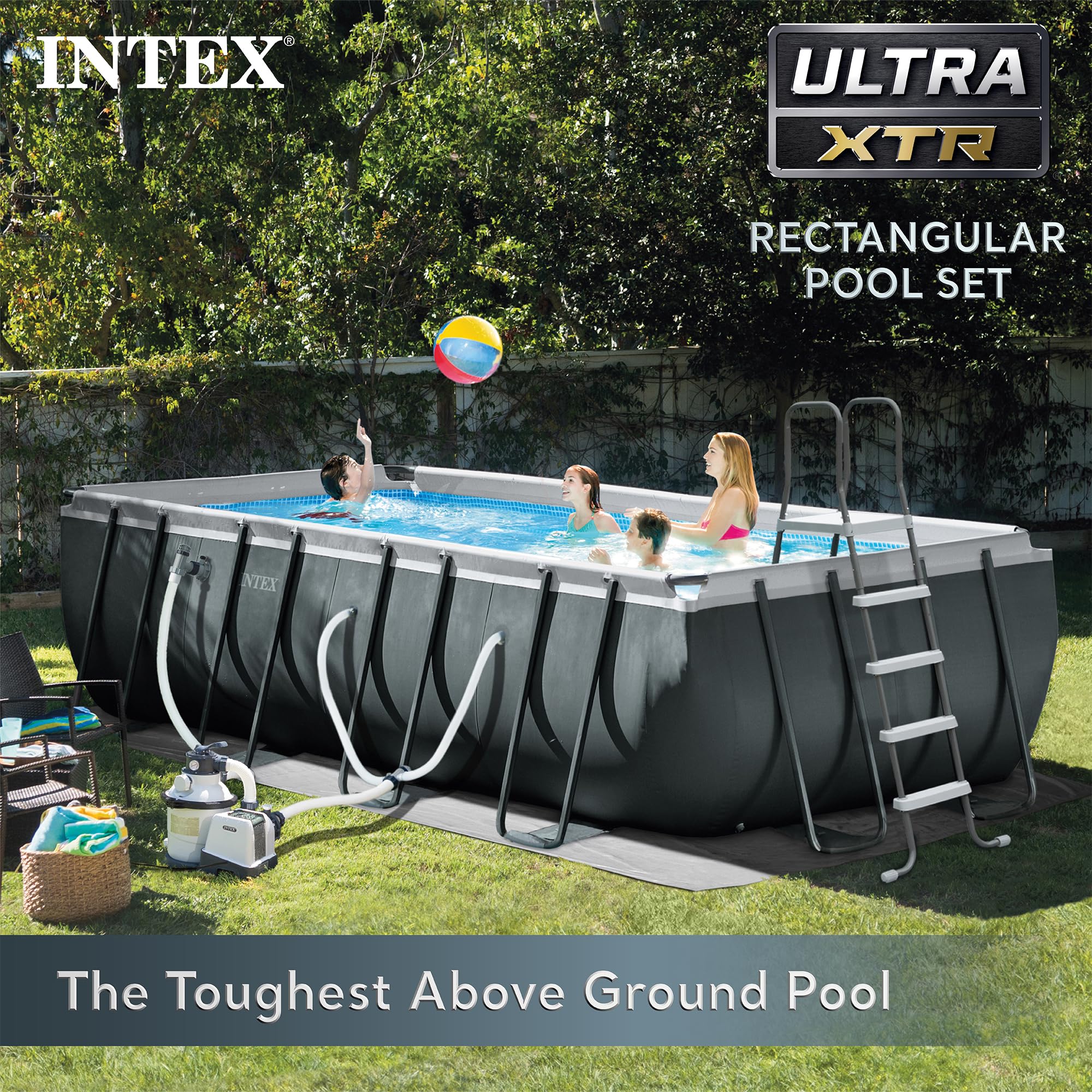 Above ground pool recommendations cover photo collage