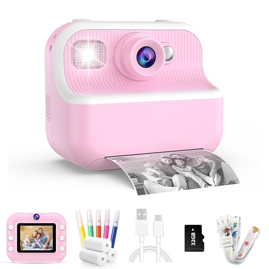 My Tested Picks for Kids Instant Print Cameras + Supplies cover photo collage