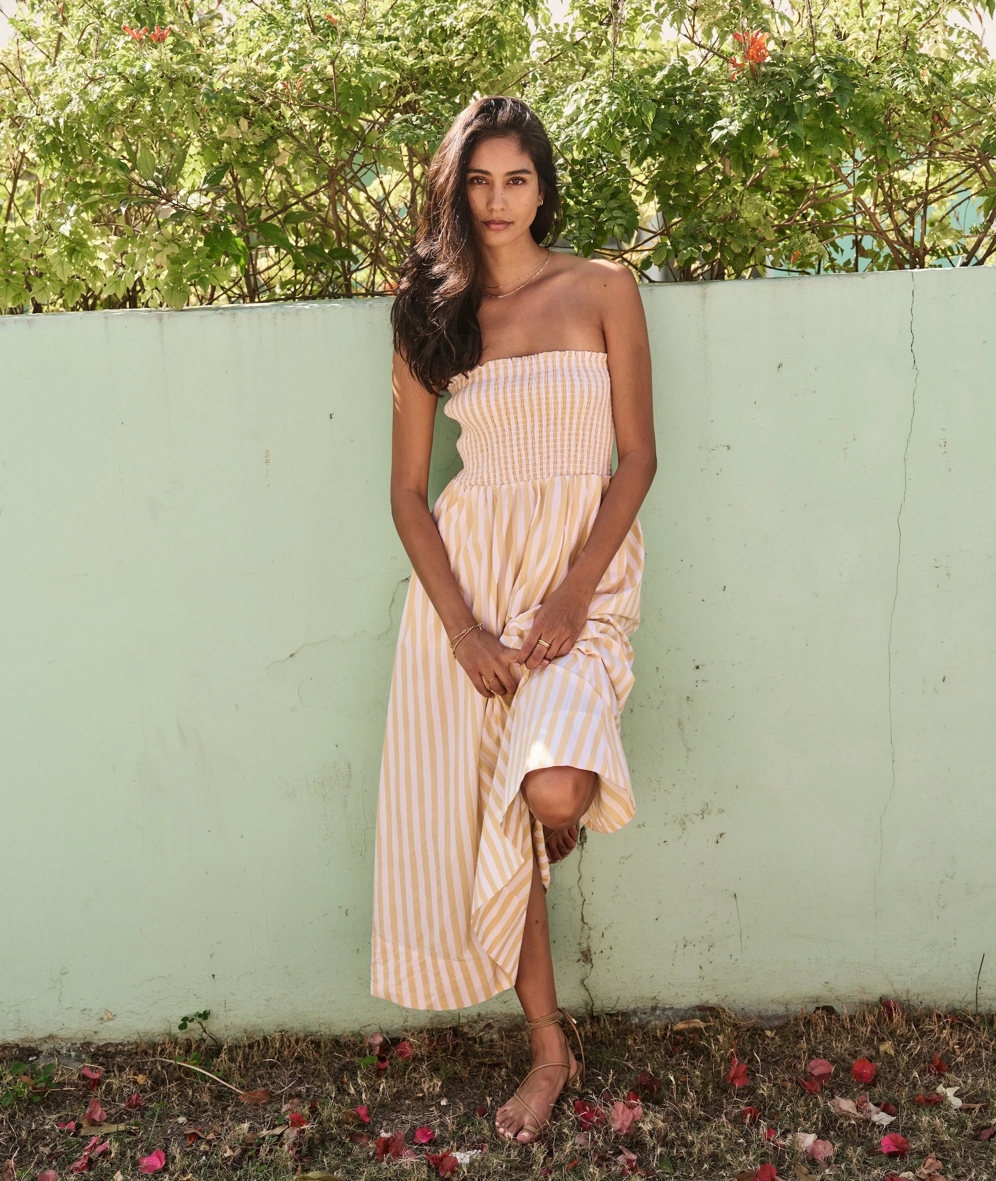 brown asymmetrical dress Paloma Brown Asymmetrical Ruched Knit Maxi Dress, L / Brown main image 0