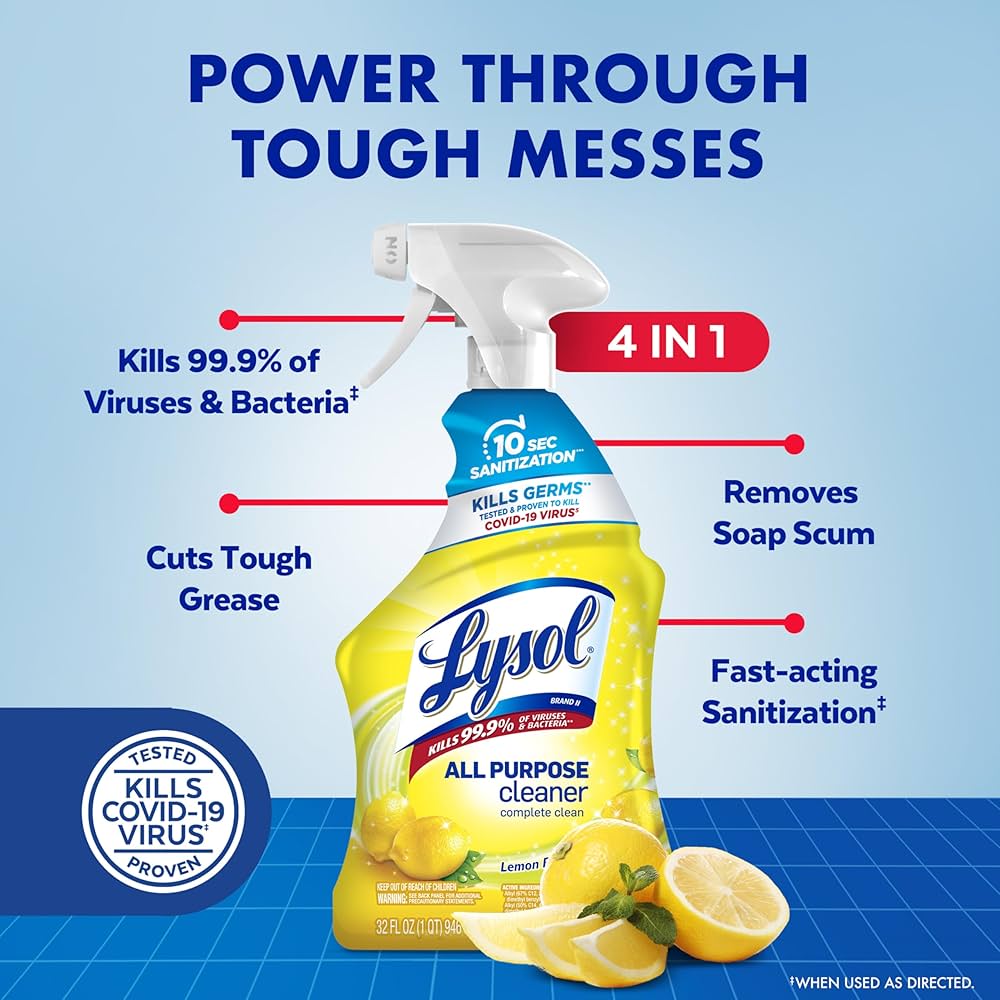 Cleaning agents cover photo collage