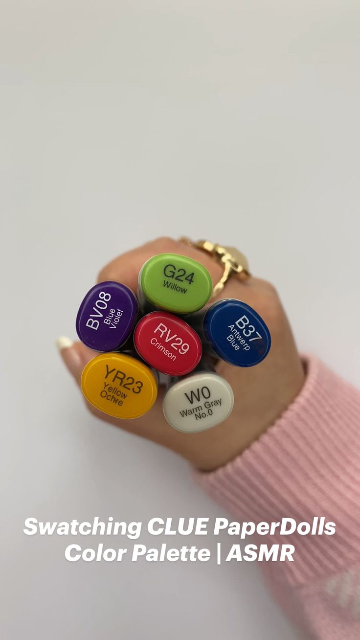 The Copic Sketch Markers I used to render my CLUE inspired PaperDolls | color palette inspo cover photo collage