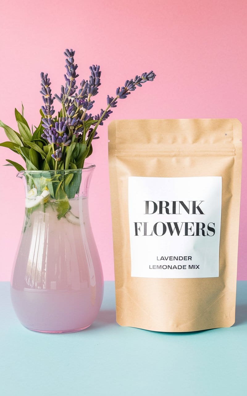 Drink Mixes Made With Edible Flowers cover photo collage