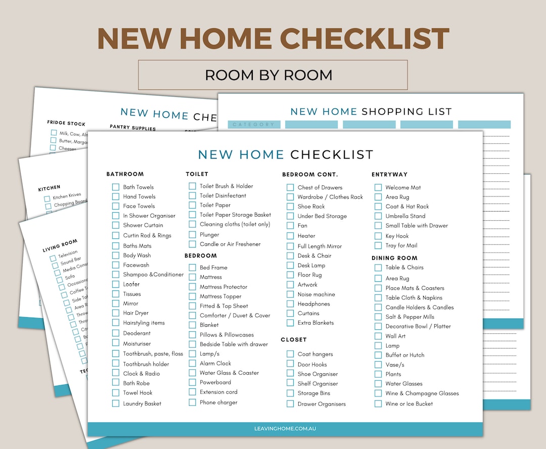 The Ultimate New Home Checklist cover photo collage