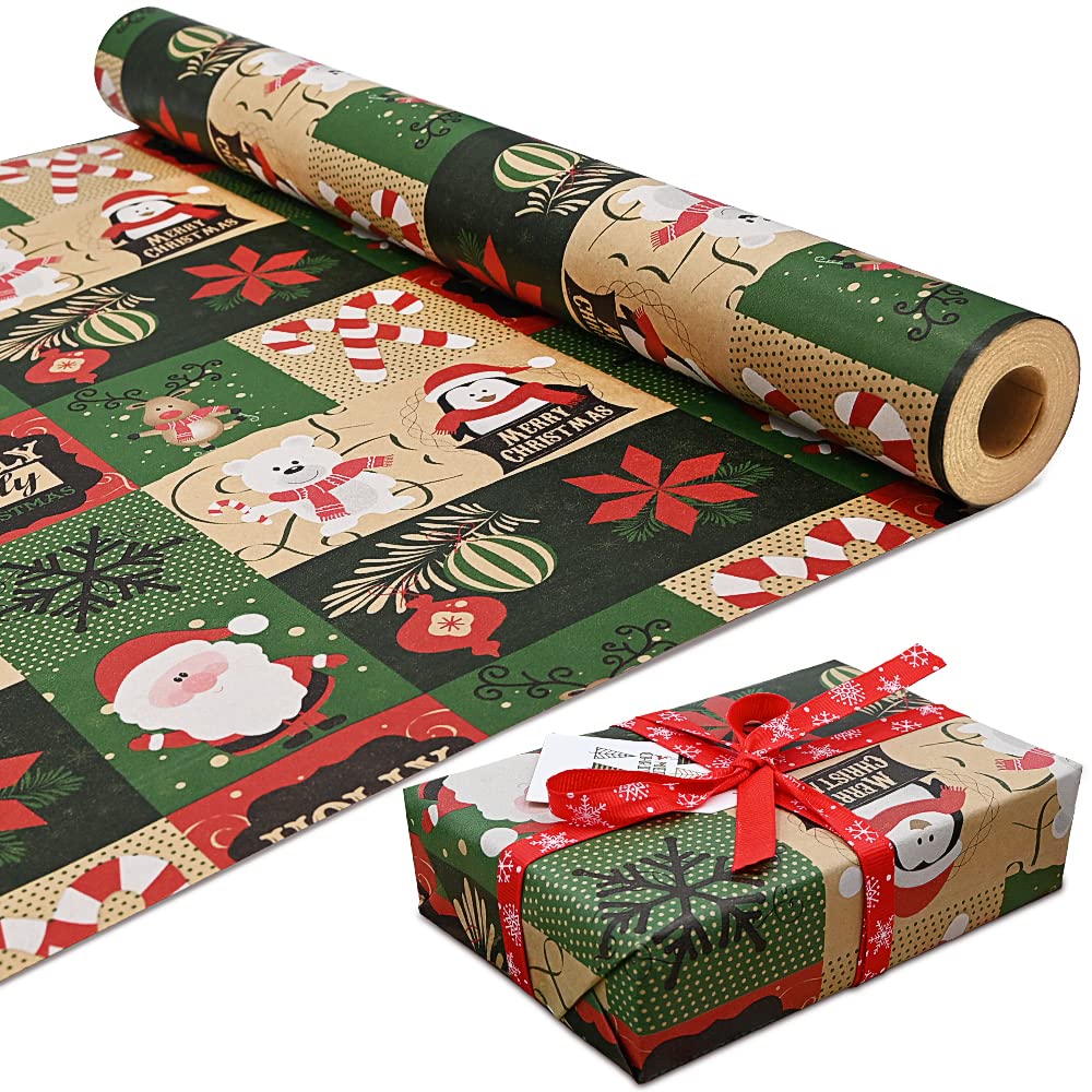 Stylish Christmas Wrapping Paper Rolls and Gift Wrap cover photo collage