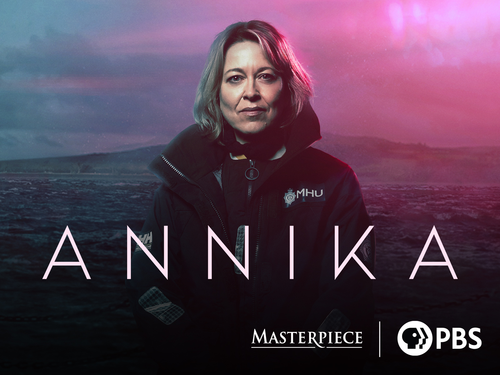 DI Annika Strandhed looking directly at the camera with a knowing expression while on a police boat in the Scottish waters.