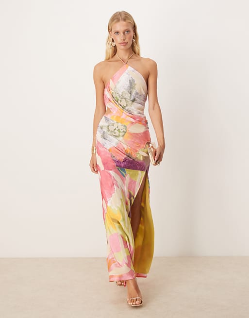 asos design petite bandeau floral embellished maxi dress in lavender ASOS ASOS DESIGN Petite bandeau floral embellished maxi dress in lavender - Dresses & Skirts - Free Shipping