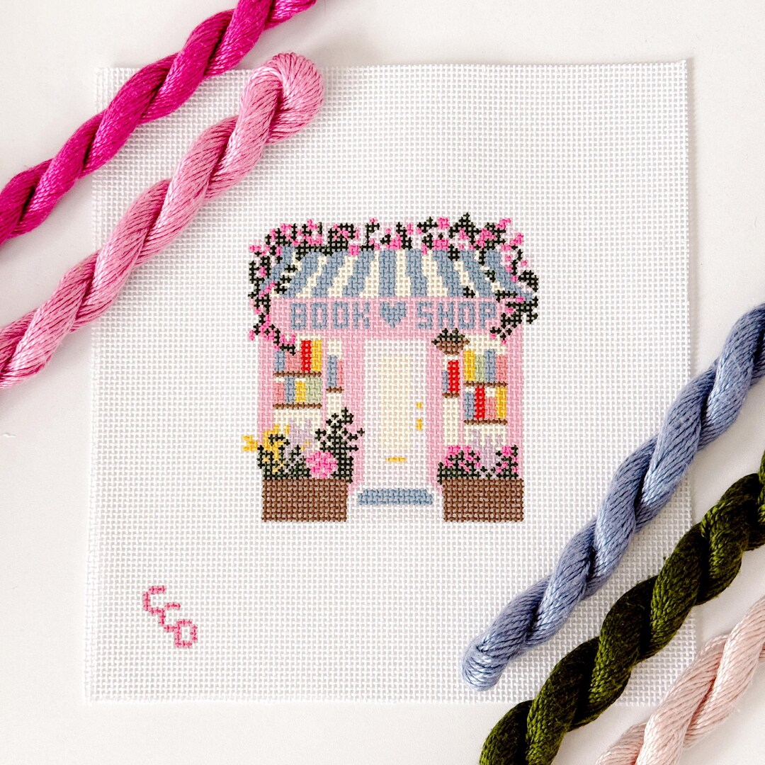 My Favorite Needlepoint Charts and Canvases on Etsy cover photo collage