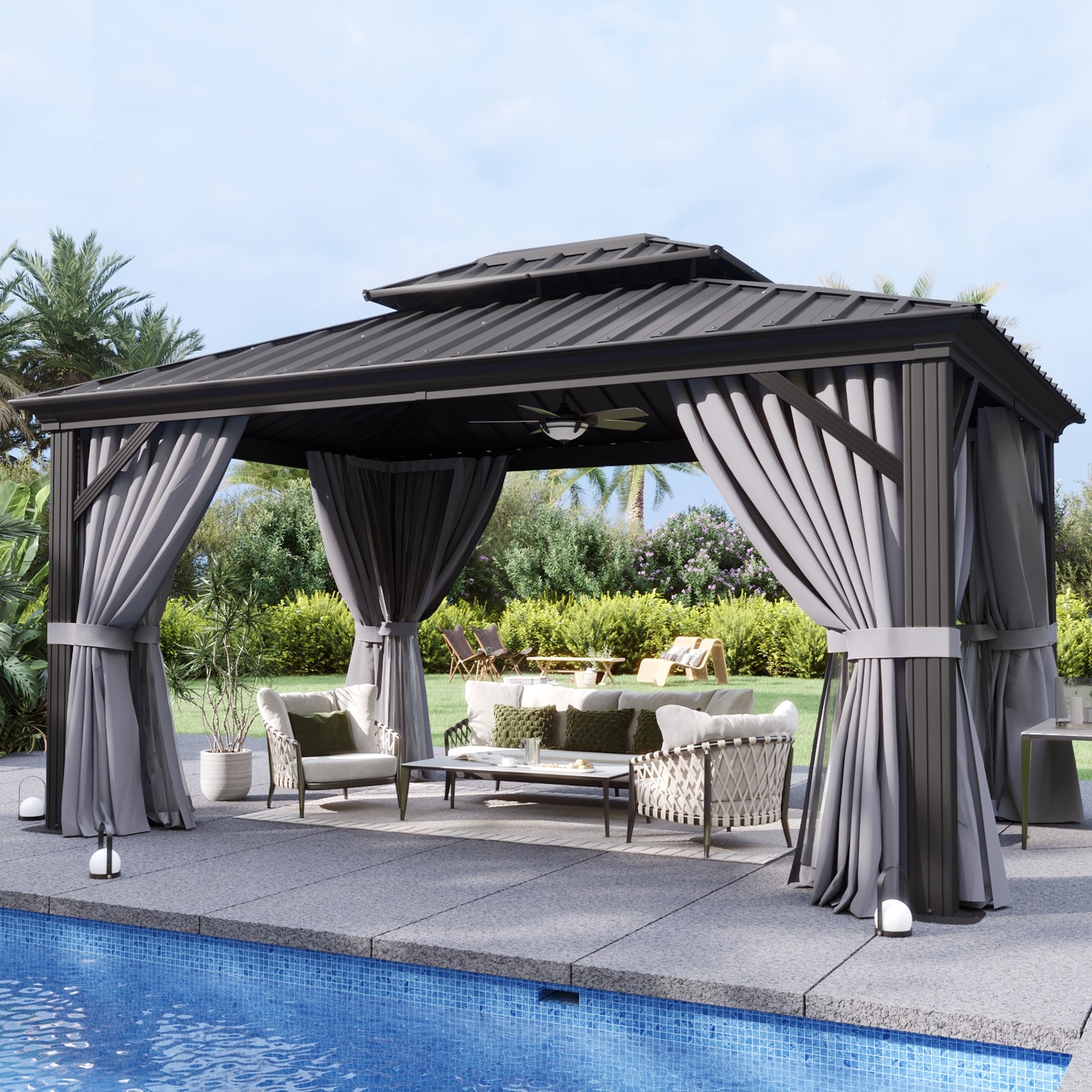 Creating an outdoor oasis cover photo collage