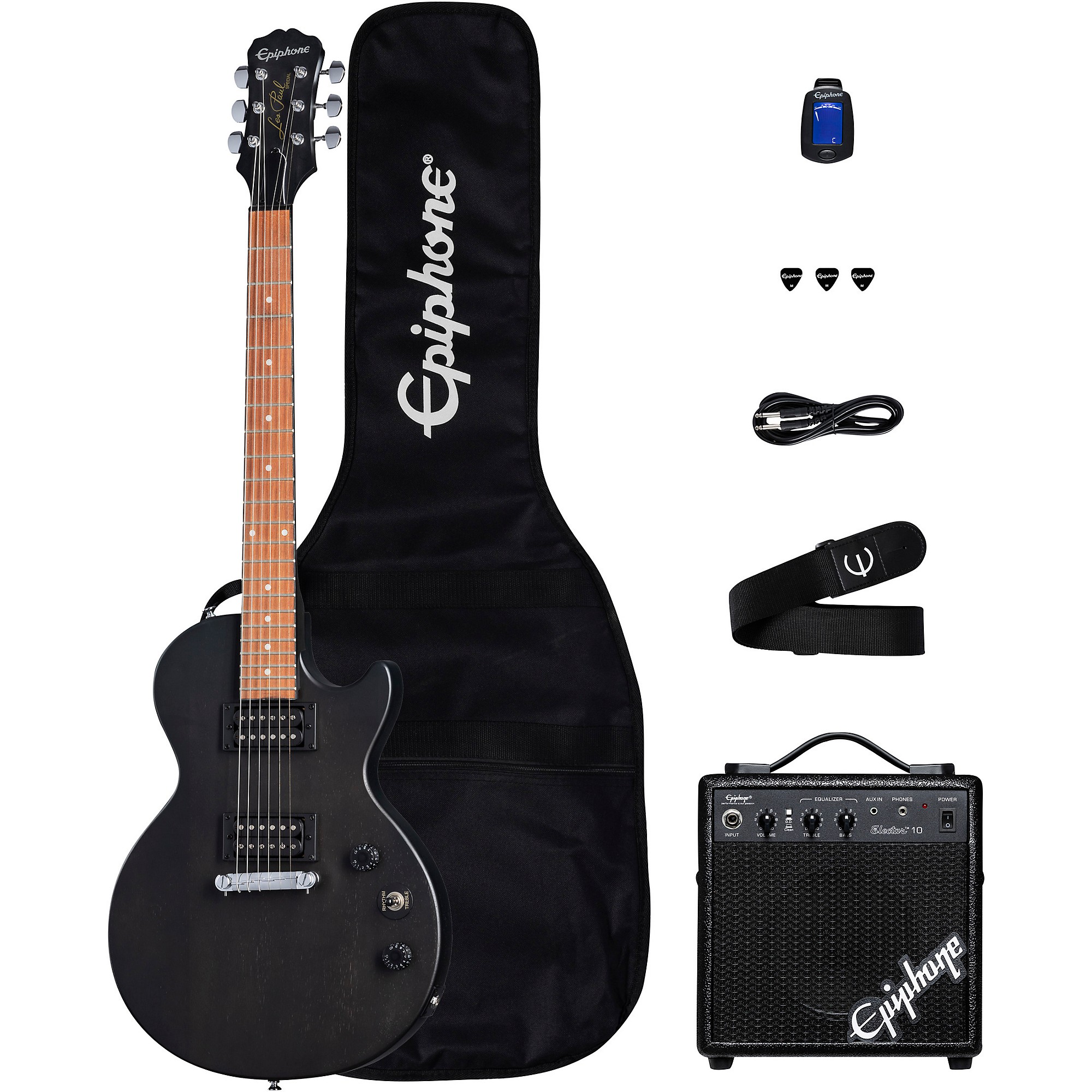Rock Guitar Starter Kit: Gear for Beginners Who Want to Get Loud Without Draining Their Wallet. cover photo collage