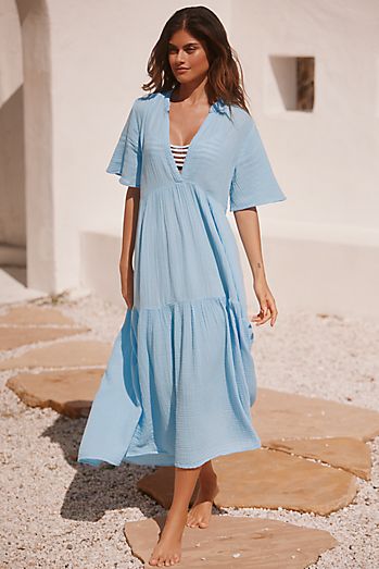 blue life summer breeze maxi dress PRETTYGARDEN Women's Summer Maxi Dress Casual Wrap Floral Boho Short and a tiered skirt that sways beautifully with every step Summer breeze, stylish ease"