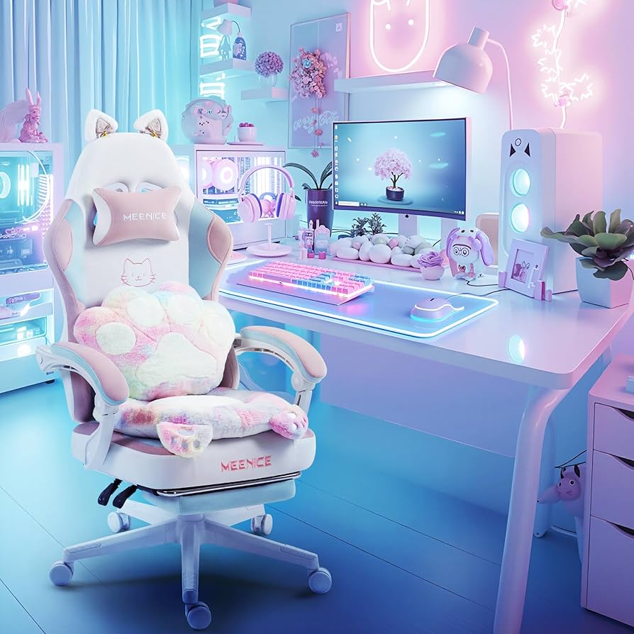 Cutesy Gaming Setup!! cover photo collage