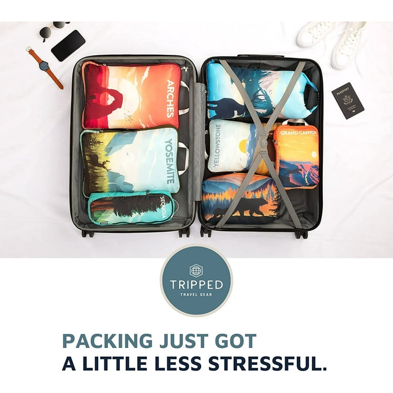 toiletry, suitcase organization & luggage cover photo collage