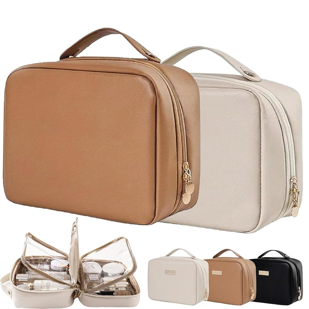 Travel toiletry & makeup bags cover photo collage
