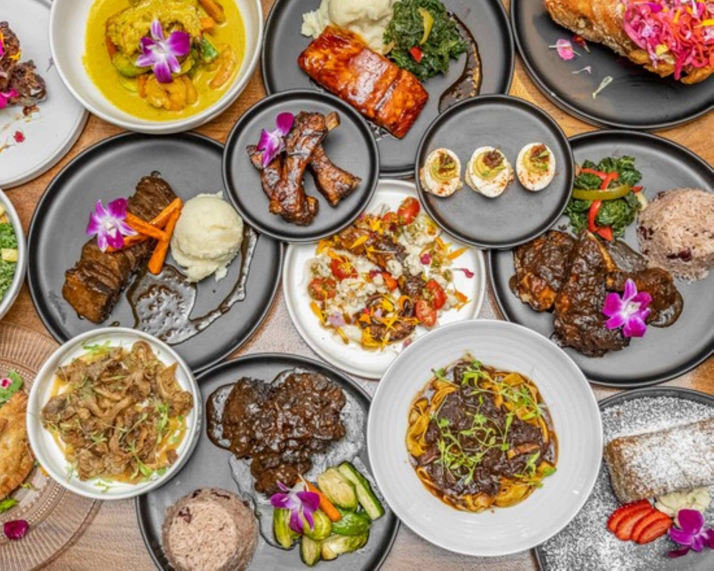 good food and ambience in atlanta: solo, date night & girl’s night cover photo collage