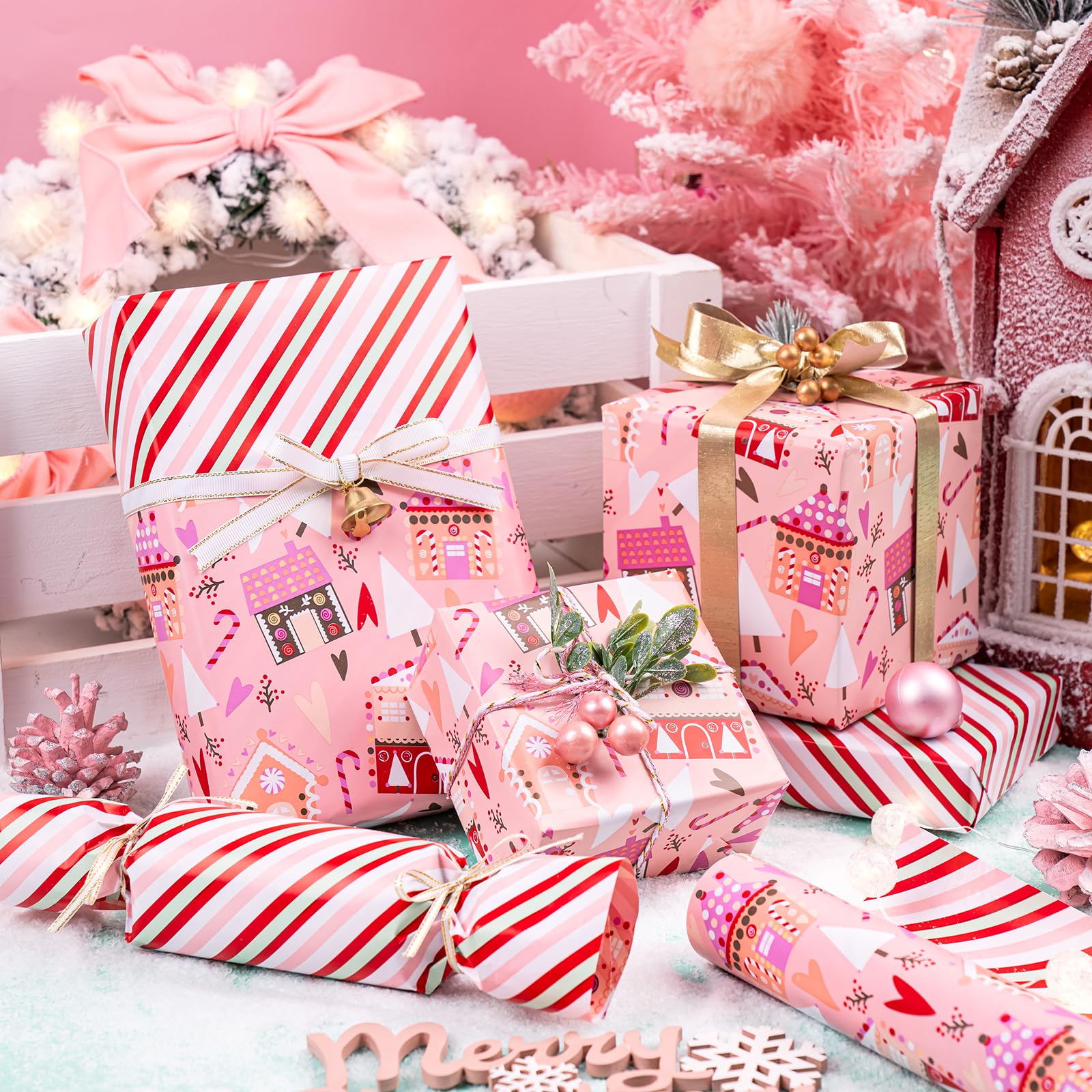 She’s Dreaming of a Pink Christmas: Aesthetic Pink Holiday Decor Guide 🎄 cover photo collage